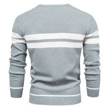 Load image into Gallery viewer, Mens Slim Fit Knitted Double Strip Sweater
