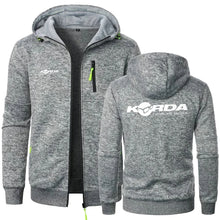 Load image into Gallery viewer, Korda-Style Men’s Fishing Hoodie – Full Zip, Softshell Fleece, Outdoor Performance
