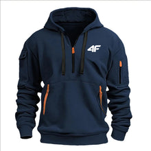 Load image into Gallery viewer, Men’s Tactical Hoodie – Multi-Pocket, Zip Front, Urban Outdoor Style
