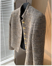 Load image into Gallery viewer, Short Cropped Style Tweed Single Breasted Women&#39;s Jacket
