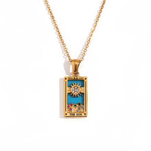 Load image into Gallery viewer, The Sun - Tarot card 18k Necklace
