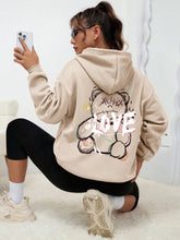 Load image into Gallery viewer, Graffiti Bear LOVE Women&#39;s Hoodie
