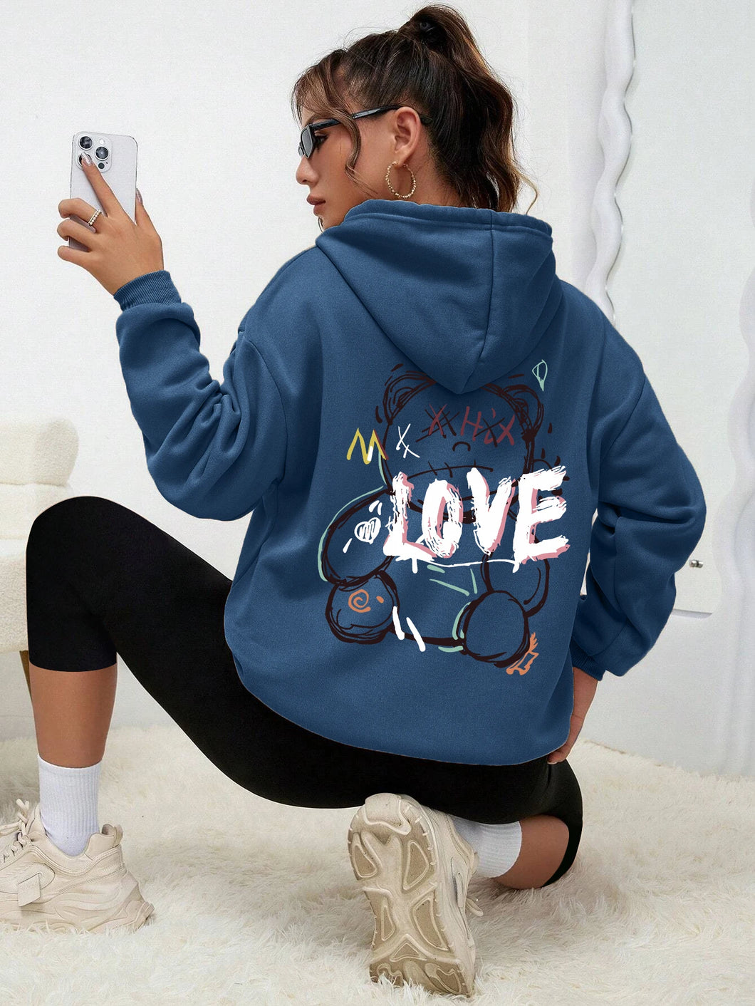 Graffiti Bear LOVE Women's Hoodie