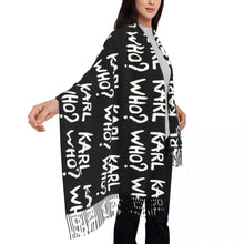 Load image into Gallery viewer, Karl Who? Slogan Scarf – Unisex Winter Scarf
