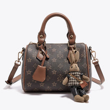 Load image into Gallery viewer, FOXER Women’s Vegan Leather Shoulder Bag – Monogram Boston Style
