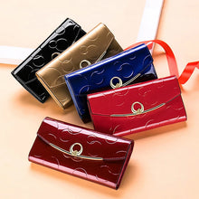 Load image into Gallery viewer, Genuine Leather Ladies Long Purse Luxury Designer Leather Wallet
