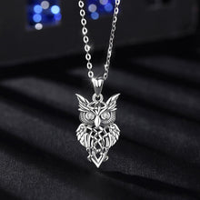 Load image into Gallery viewer, Sterling Silver Owl Pendant Necklace
