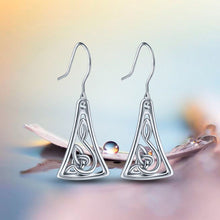 Load image into Gallery viewer, Sterling Silver Celtic Knot Drop Earrings
