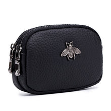 Load image into Gallery viewer, Double Zip Coin Purse With Bee
