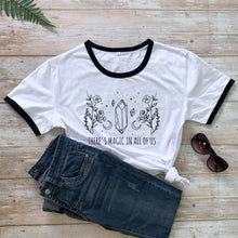 Load image into Gallery viewer, There&#39;s Magic In All Of Us Crystal Moon Wiccan T-Shirt
