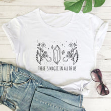 Load image into Gallery viewer, There&#39;s Magic In All Of Us Crystal Moon Wiccan T-Shirt
