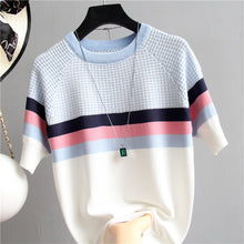 Load image into Gallery viewer, Short Sleeve Knitted Pullover Sweater (Various Colours)
