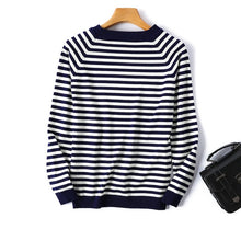Load image into Gallery viewer, Long Sleeve Striped Ladies Jumper
